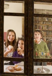 Hannukah celebration during the holiday season.