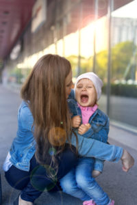 We form relationship patterns from our experiences, like this boy yelling to get his mother to soothe him.