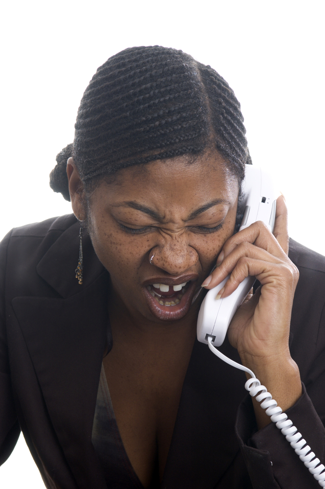 Yelling and being a jerk, like the angry business-woman pictured, may work elsewhere in life, but it does you no favors in relationships.