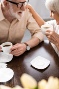 Being loving can help you and your partner be more open, like the happy elder couple pictured.