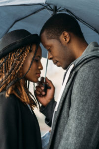 Keeping feedback to what your partner is open to can help you feel tender, like the couple pictured connecting.