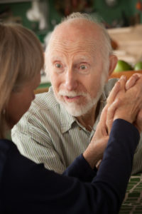 Work on gently communicating when you're hurt, like the compassionate elderly couple pictured.